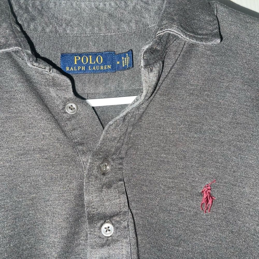 Green Polo Shirt - Long Sleeve, Soft Cotton - Size Medium